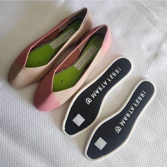 Rothy's Marta Ferri Pink Flats and Loafers with Elegant Silhouette - Picture 11 of 11